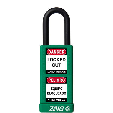ZING Padlock, Keyed Alike, Green- Model 7075